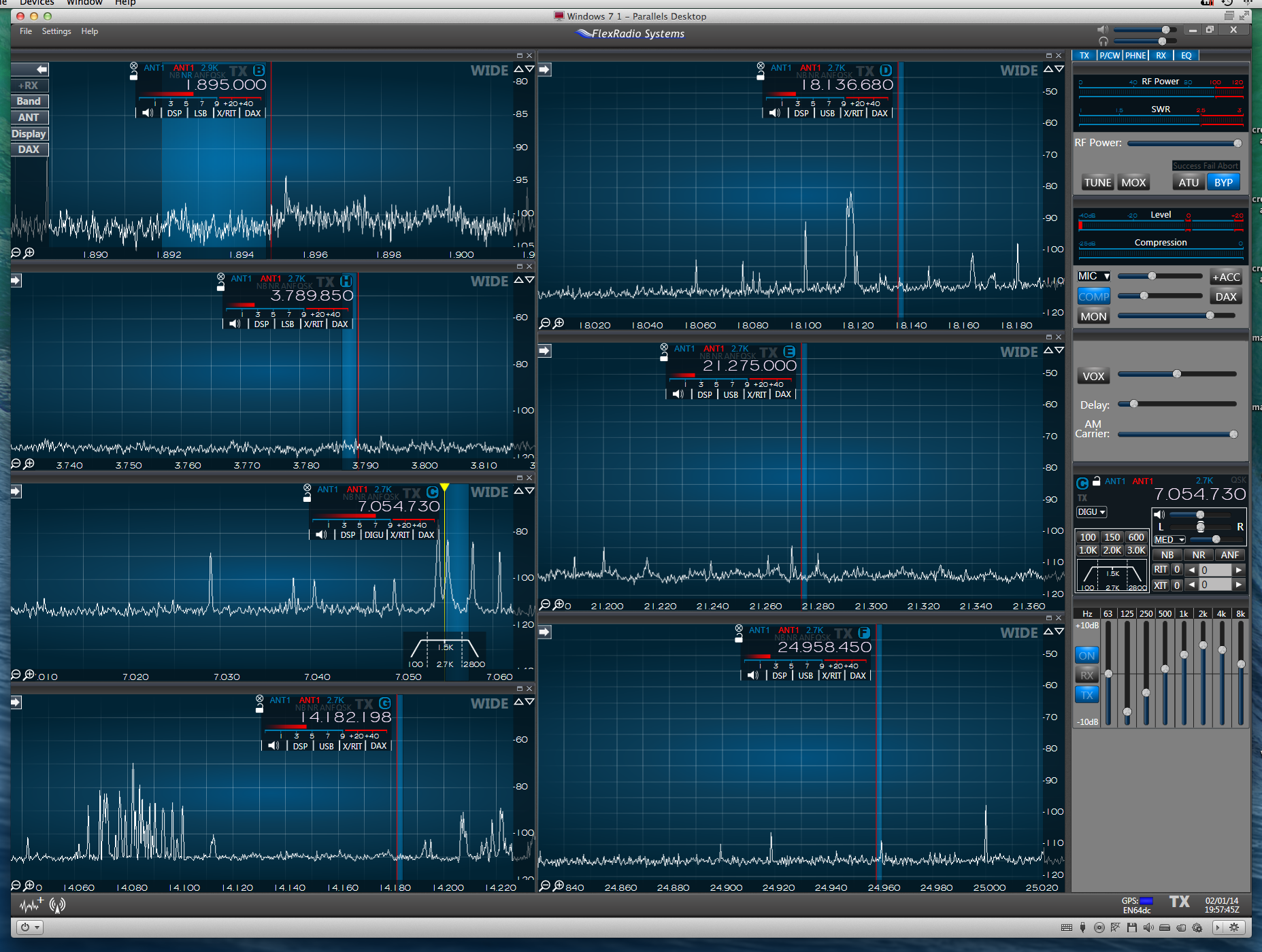 SmartSDR Multiple Panadapters